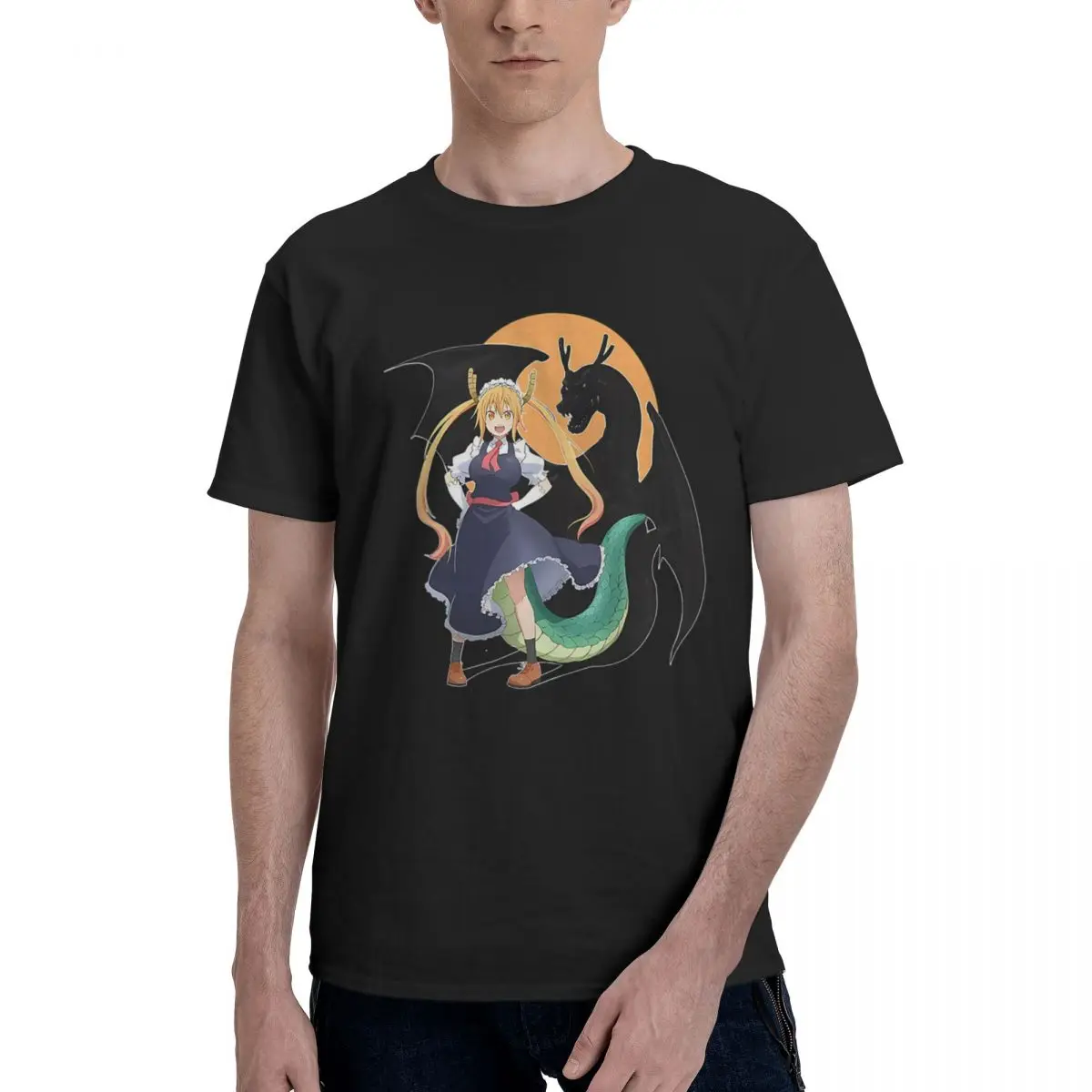 

Dragon Maid Tohru Kobayashi-san Chi No Maid Dragon, повседневная дышащая удобная футболка из 100% хлопка, элитная мужская одежда