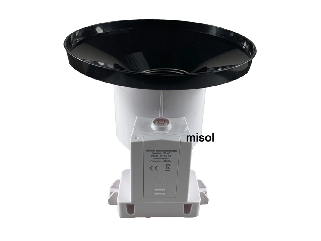 Misol Rain Gauge, LCD Display, Temperature Humidity Measurement