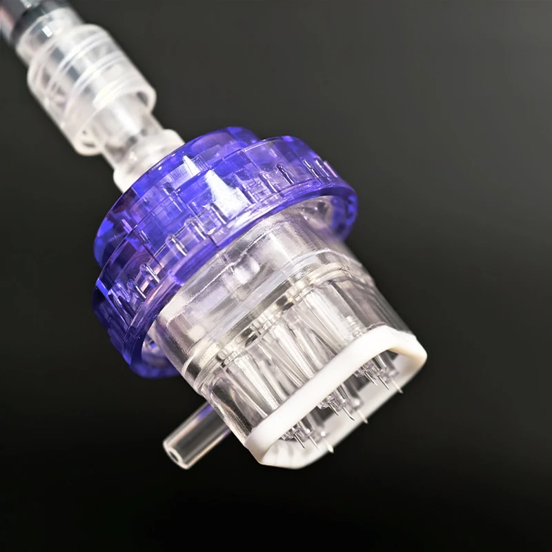 Customized Purple 34G Adjustable 0.8mm-2.0mm 9Pins Needle Cartridge for EZ Negative Pressure Mesotherapy Injector