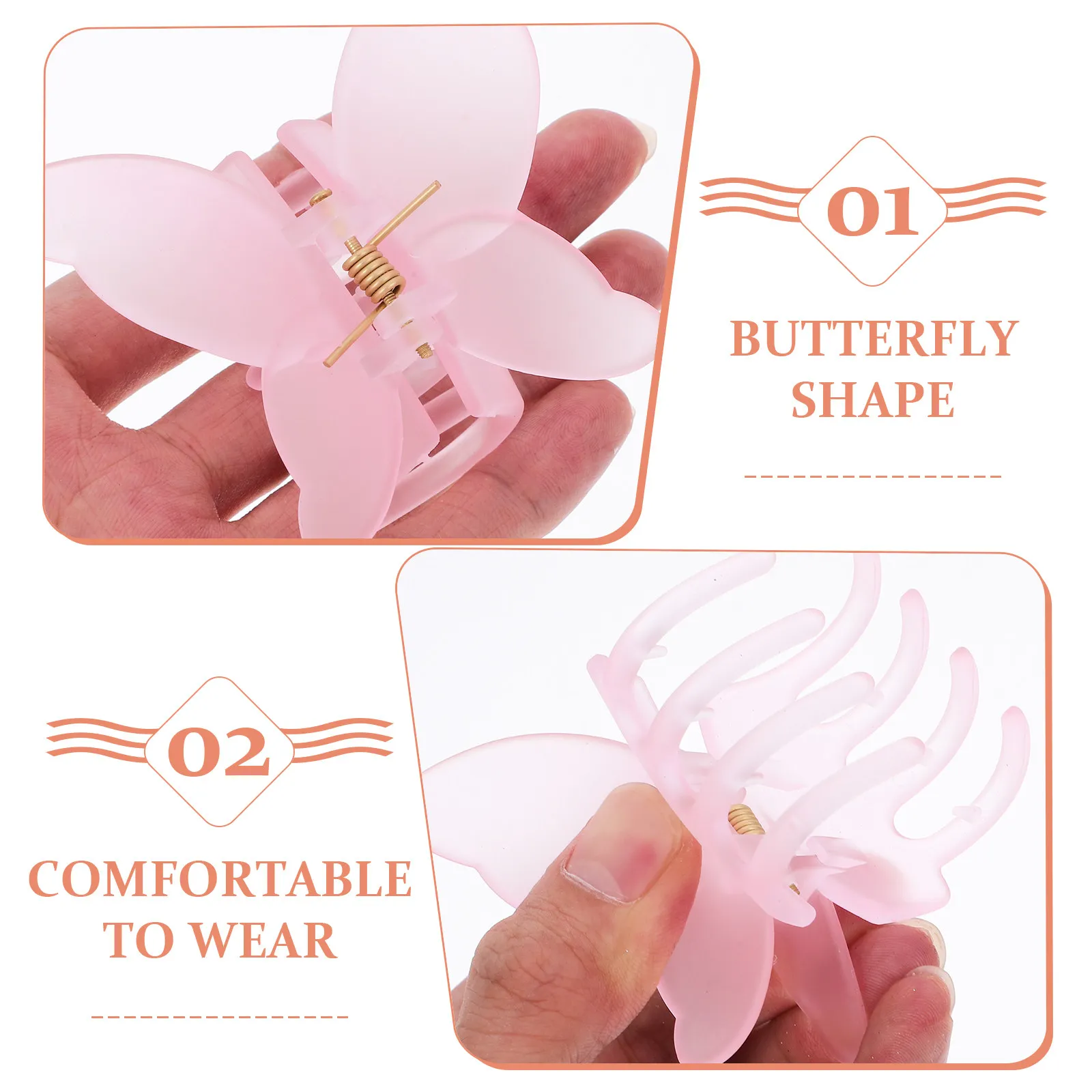 

Набор из 8 матовых заколок-бабочек для волос: большие, модные аксессуары для женщин, универсальные для повседневных и торжественных причесок