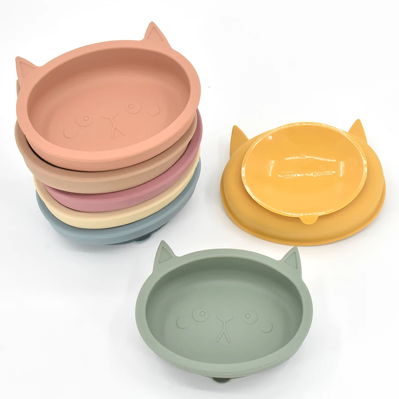 

Baby Silicone Feeding Plate Silicone Sucker Bowl for Kids Waterproof Suction Bowl BPA Free Children's Dishes Kitchenware