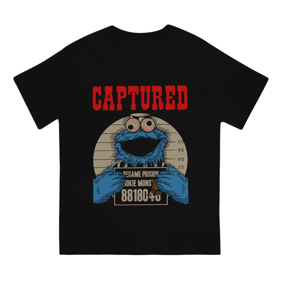 Sesame Street Cokie Captured T Shirt Fashion Men Tees Summer Clothing Harajuku Crewneck TShirt