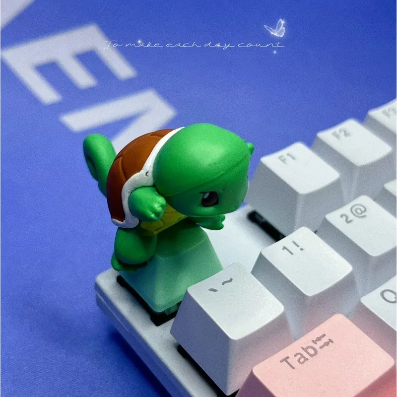 New Miniso Japanese anime cartoon DIY cute keycap up to Duck Squirtle personalized creative Esc mechanical keyboard keycap gift