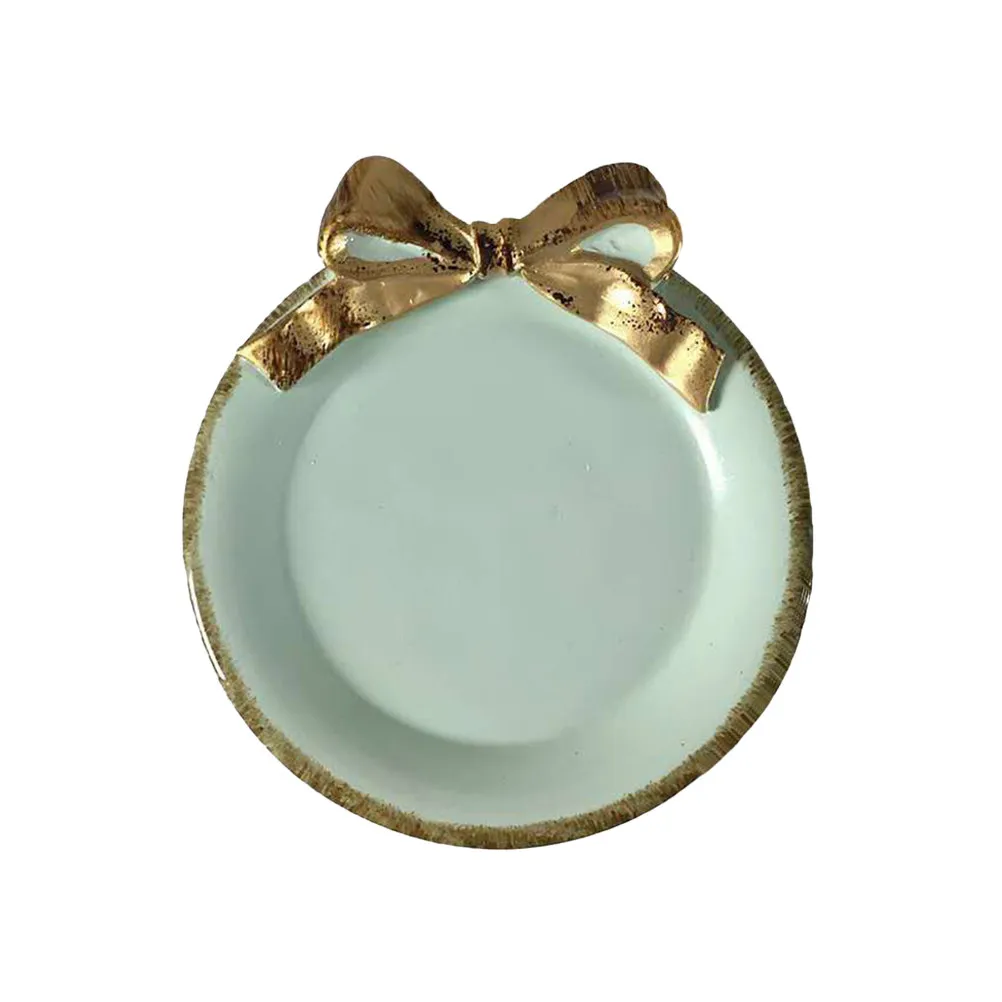 11.3cm Resin Dessert Plate Fruit Platter Tray for Serving Candies Snacks Pasta Elegant Tableware Decorative Serving Dish Blue