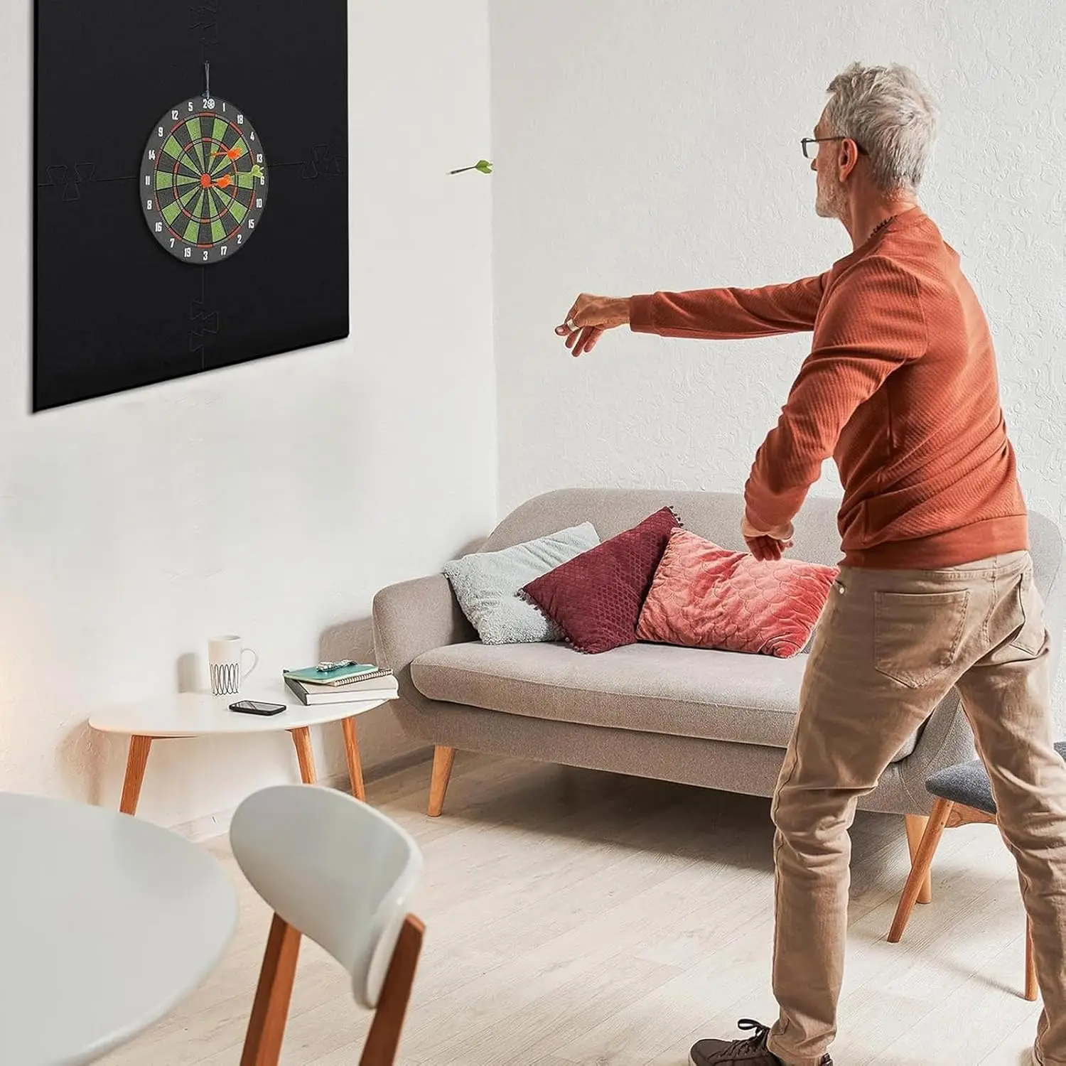 Dartboard Wall Protector-Square Splicing Wall Surround,for Wall Protection,Stable Border Dartboard Accessories