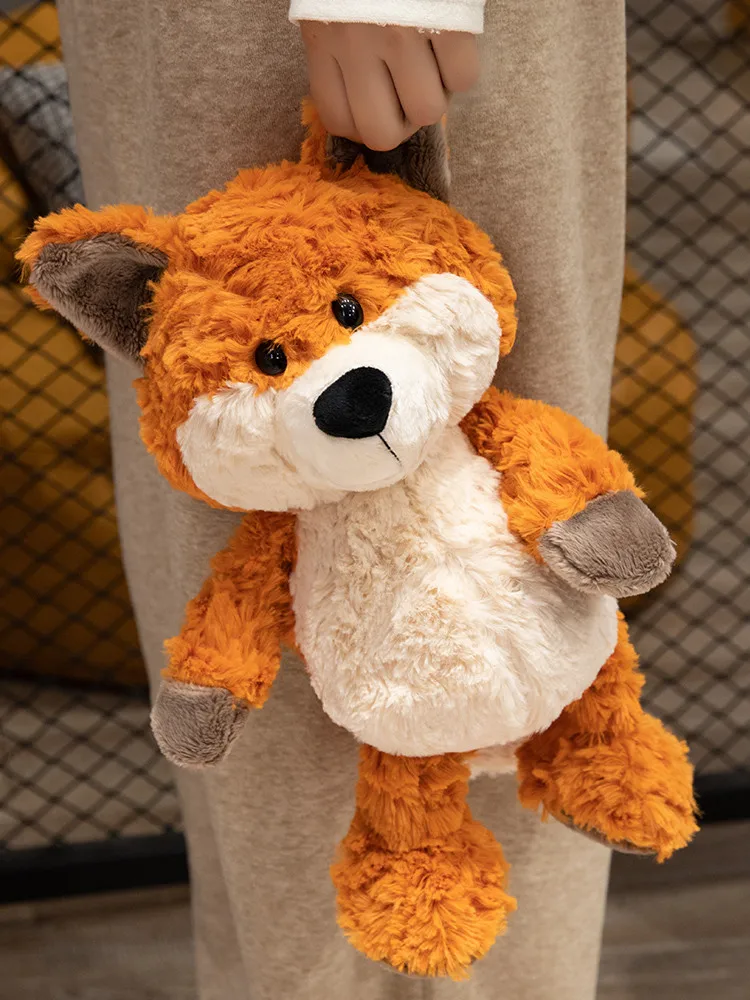30 cm süße flauschige Fuchs-Plüschtiere, weiche Cartoon-Orangenfuchs, weiche Kuscheltiere, Puppe, Kindergeburtstagsgeschenk, begleiten Sie die schlafende Puppe