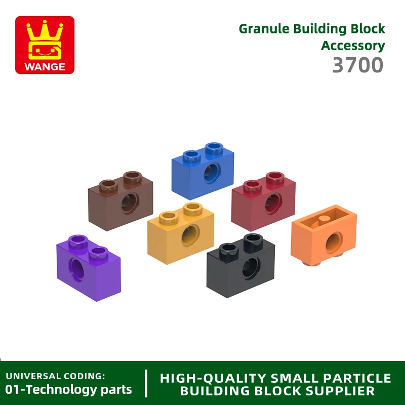 20 Pcs/lot 3700 1x2 with 1 Hole Building Block Moc Color Accessories Compatible with Bricks DIY Children's Toy Assembly Gift