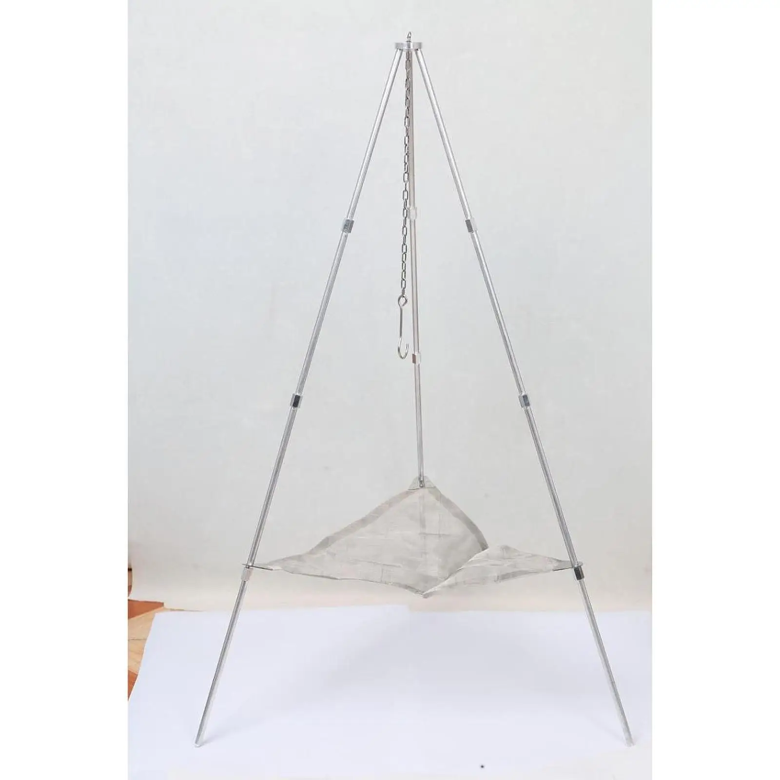 

Camping Tripod Baking Pan Tripod Compact Portable Lightweight Holder Campfire Tripod Picnic Backpacking