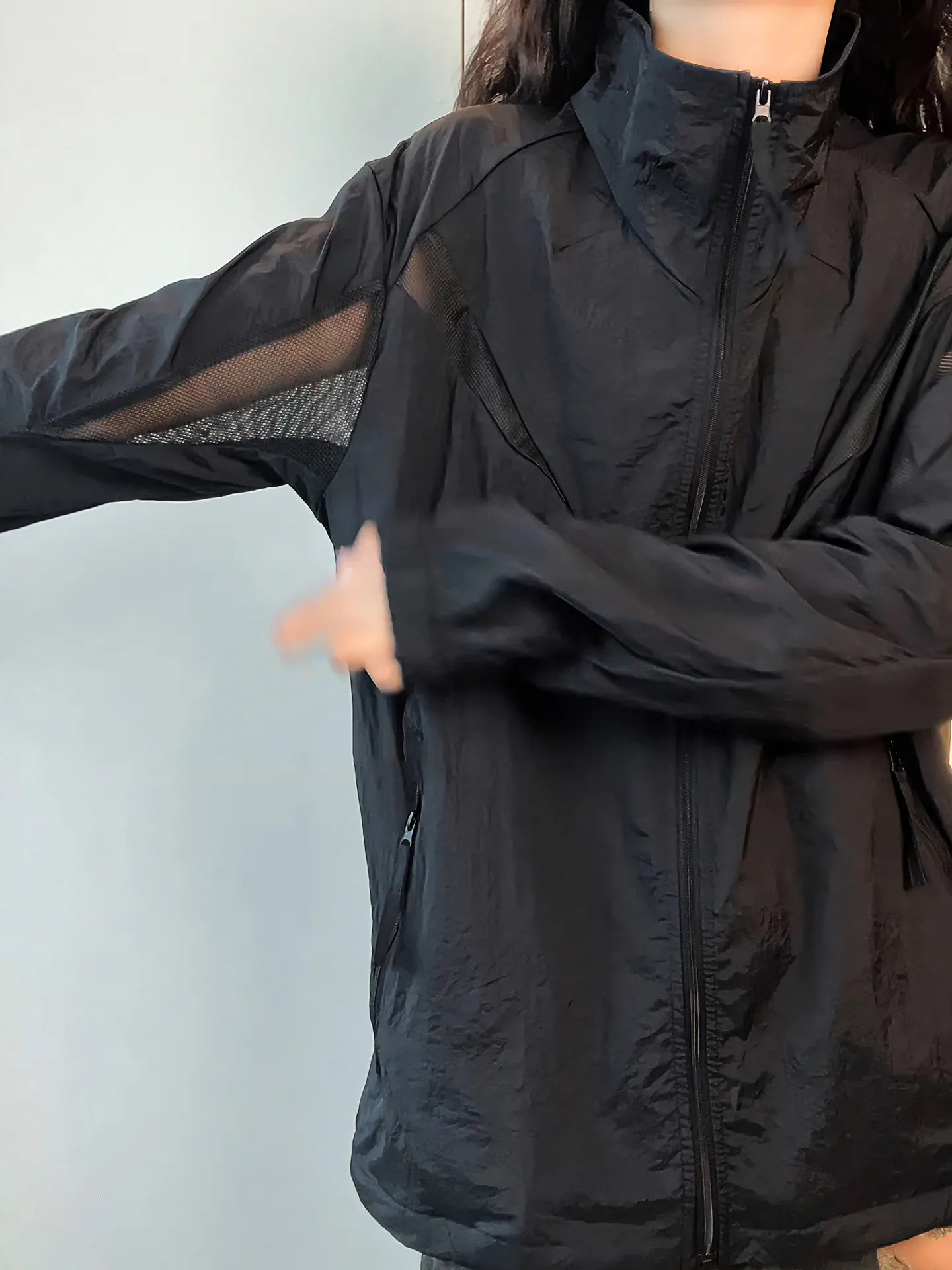軽量で通気性のあるメッシュ素材のユニセックスサマーアウトドアフィッシングuvカット服スキンシャツジャケットスタンダードフィット長袖