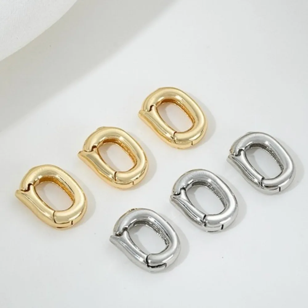 

1Pcs Copper Clasps 14K Gold Color Oval Word Open Universal Buckle Handmade DIY Pearl Bracelet Necklace Jewelry Connecting Buckle