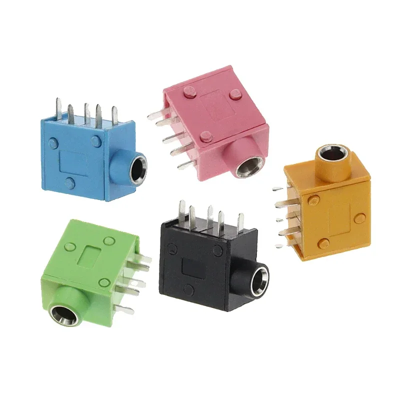 

50/100Pcs/lot PJ215 PJ-325 3.5mm Five colours Stereo Headphone Connector Adapter Power Plug Audio Video Jack Socket Plug