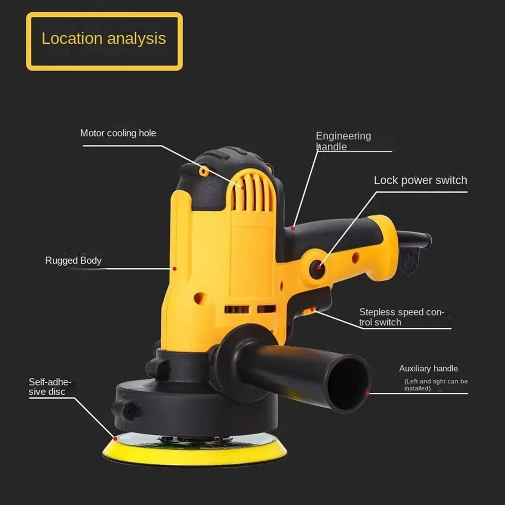 Detachable Handle Car Polishing Machine Beauty Waxing Machine Sealing Glaze Locomotive Paint Polishing Car Polishing Kit with