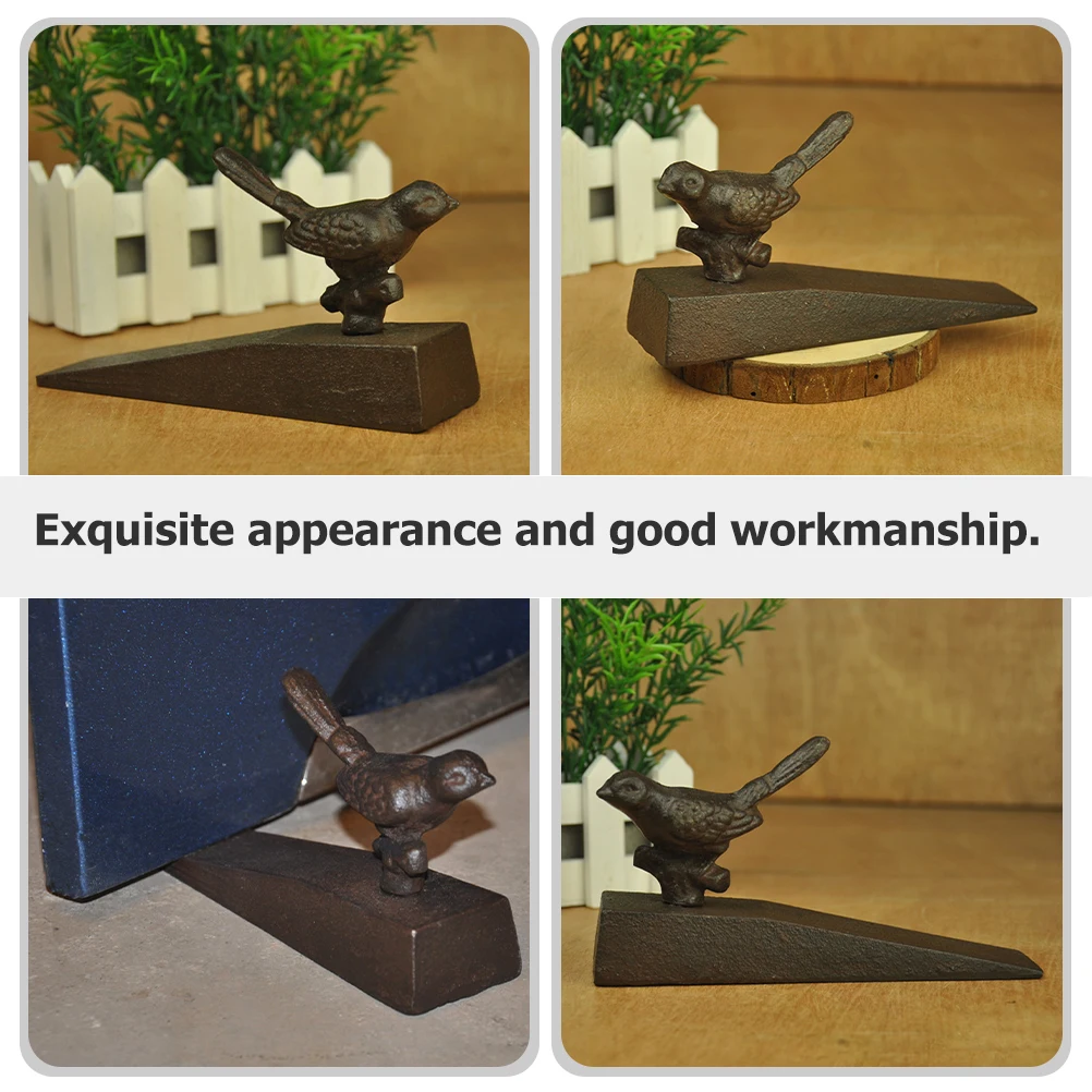 

Windproof Retro Iron AntiSlip Weighted Door Stopper For Concrete Carpet Stone Tile Hardwood Home Decoration Door