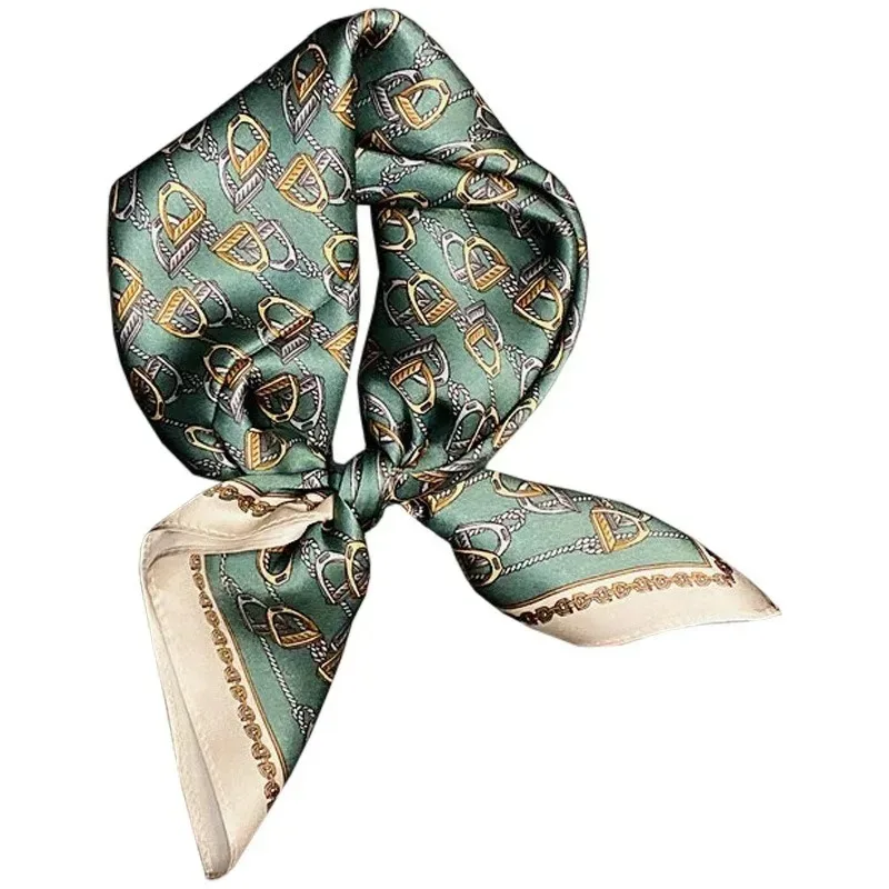 

Новый женский шелковый квадратный шарф 53X53 см, роскошный шарф, шелковый шарф, шейный платок для женщин, дизайнерский шелковый платок