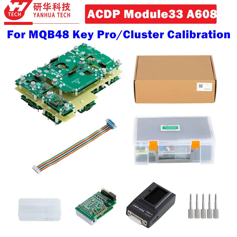 Yanhua Mini ACDP/ACDP2 Module 33 with License A608 For MQB48 Key Programming and Cluster Calibration and 13 Full Set Adapters