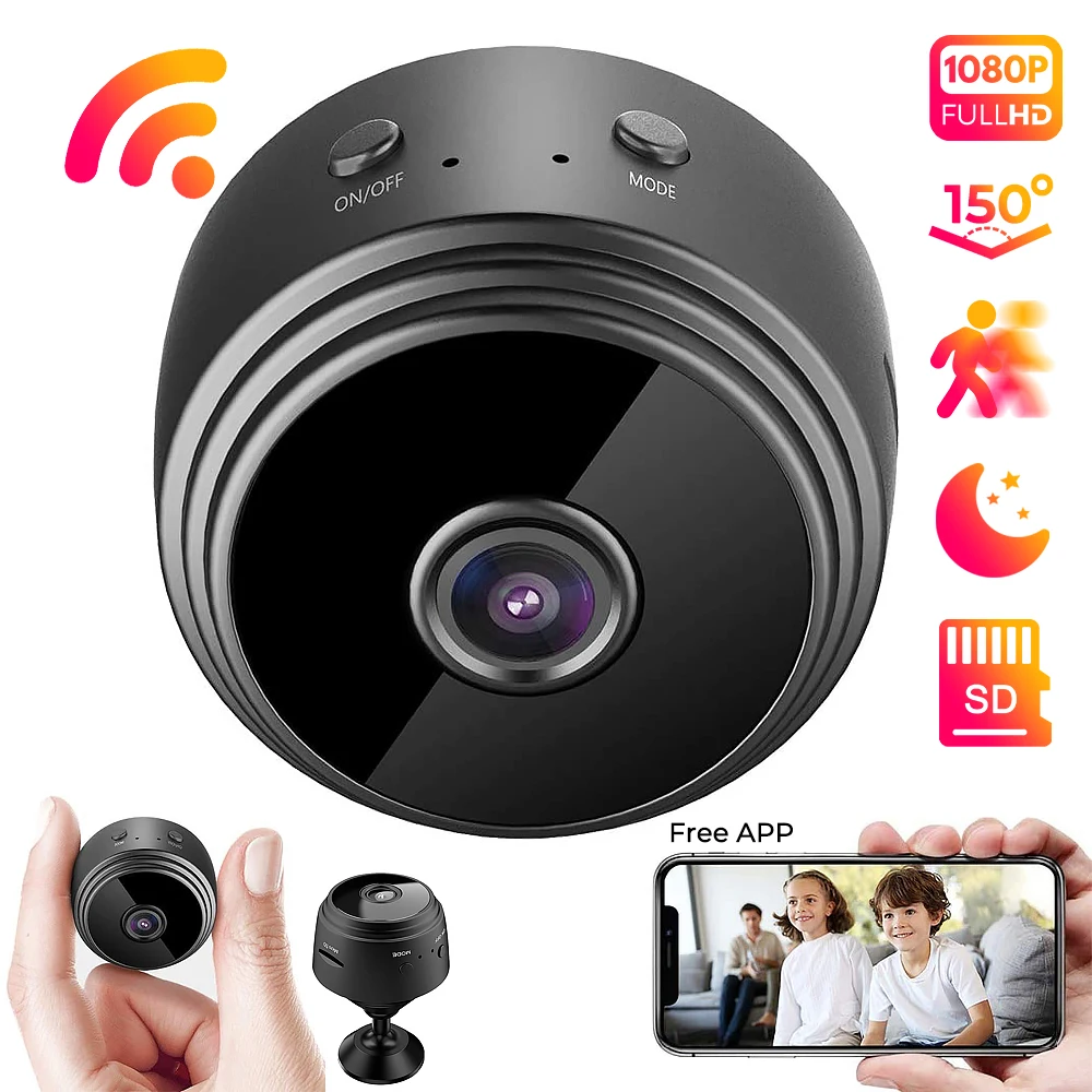 

Mini DV Camera Recorders With Magnet FHD 1080P Wireless Small WiFi Camera Motion Detect Night Vision Tinny Camera with Phone App