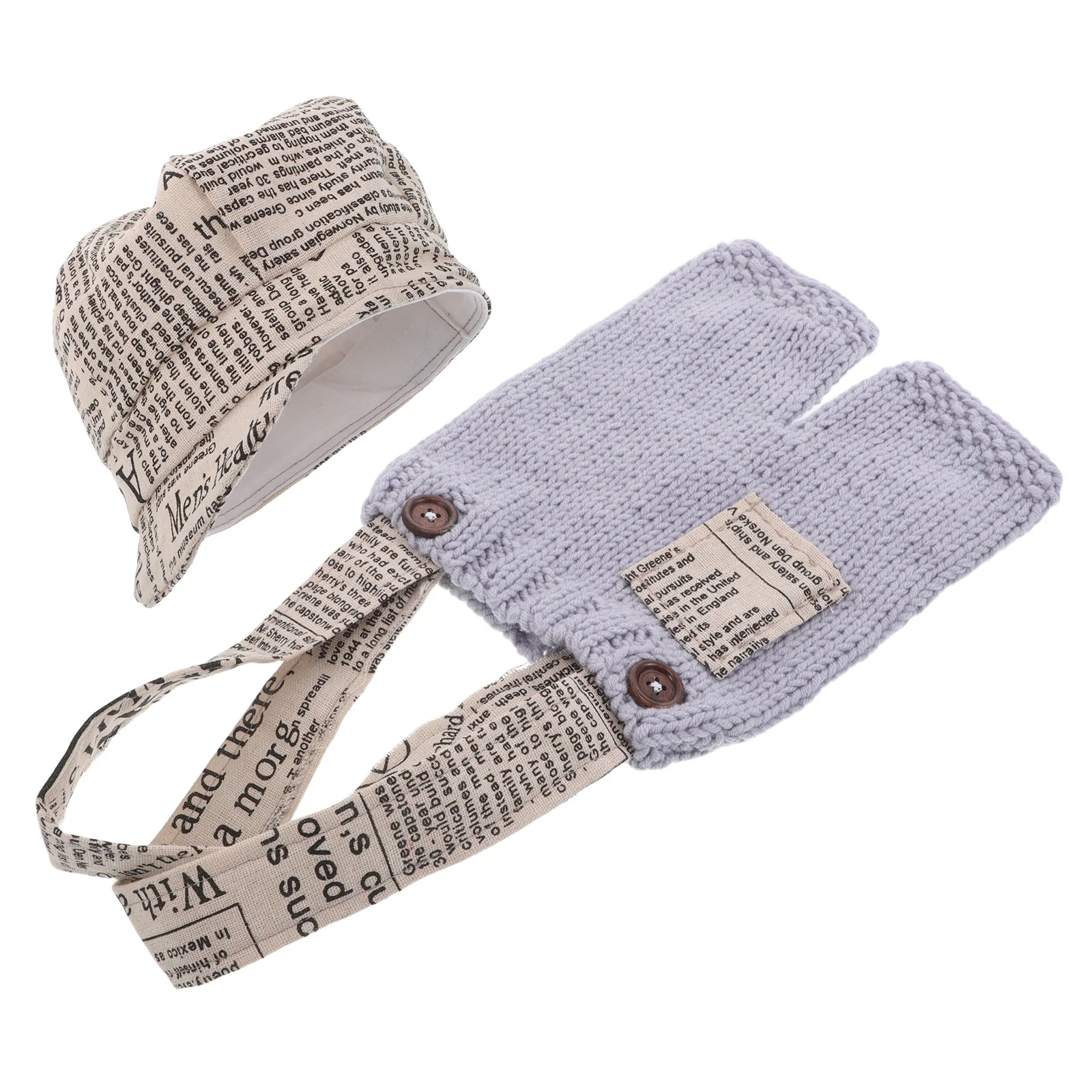 Newborn Outfits for Photoshoot Infant Gentleman Romper Suits Hat Unisex Baby Clothing Pictures Props Baby Photo Shoot Outfit Boy