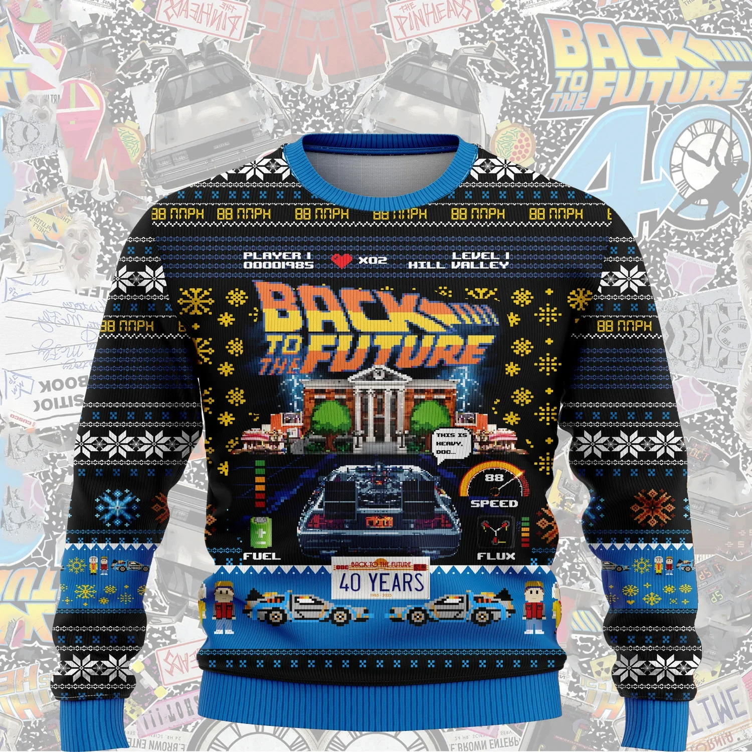 Back to the Future Movie Merry Christmas 2026 New Fashionable Harajuku Ugly Christmas Gift Cartoon Men and Women Hoodies