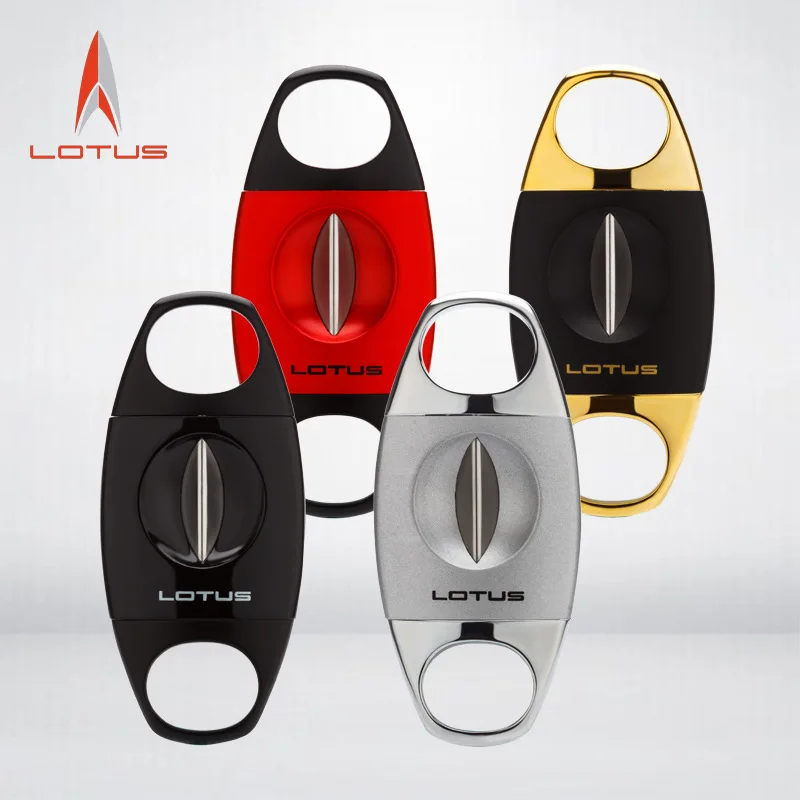 

Lotus Cigar Cutter V-shaped Scissors Portable Stainless Steel Exquisite Smooth Sharp Blade CT-062