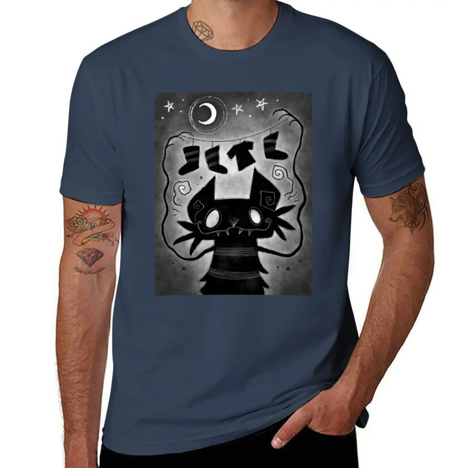 A Friendly Yule Cat Germanic Folklore Monster T-Shirt man t shirt designer funny t shirts man T-Shirt