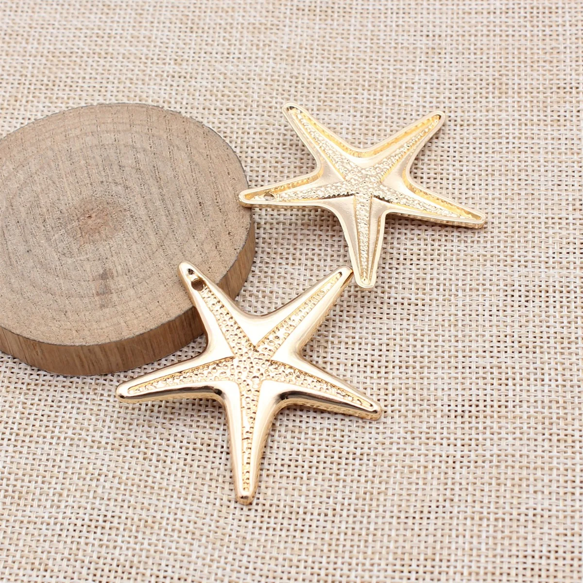 2Pcs/Lot 53*49mm Antique Gold/Silver Color Large Starfish Sea Star Charms Pendants for Necklace Jewelry Making Accessories