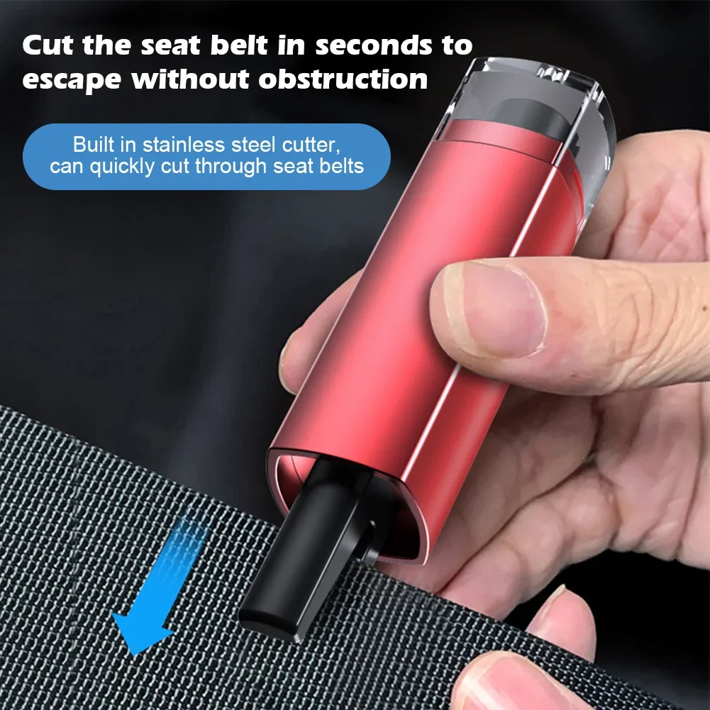 2 in 1 Car Safety Hammer Emergency Glass Breaker Seat Belt Cutter High Hardness Tungsten Steel Rescue Tool Auto Safety Tools
