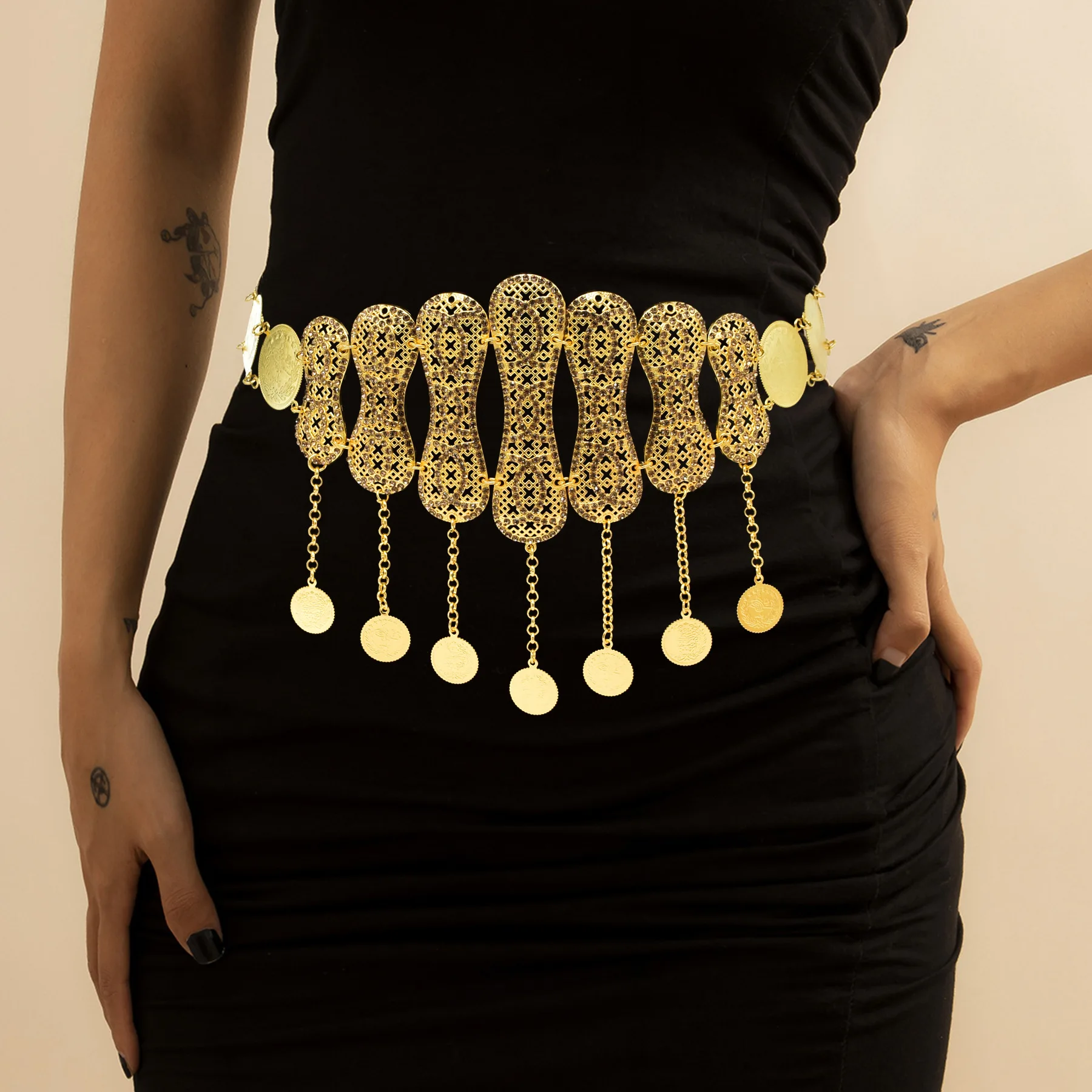 Женская металлическая цепочка  – обзор и цена Body Jewelry Dress