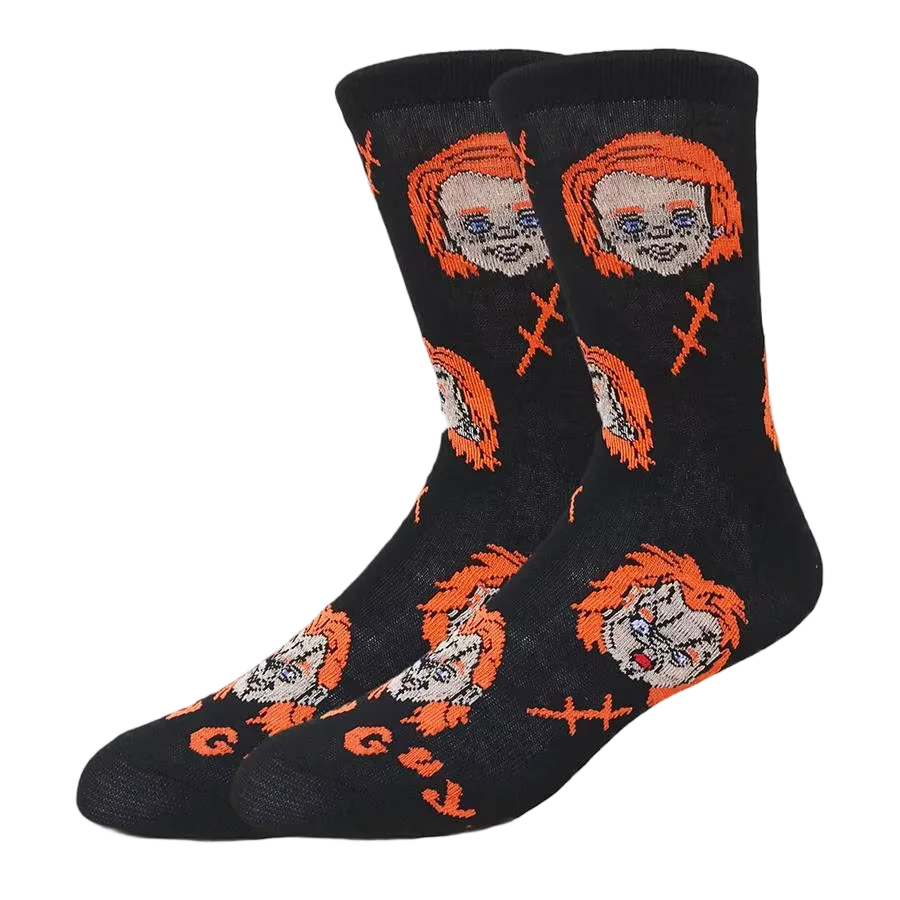 Уличная мода хип-хоп Рождество Хэллоуин мультфильм аниме носки мужчины женщины новинка забавные повседневные носки для экипажа теплая зимняя одежда