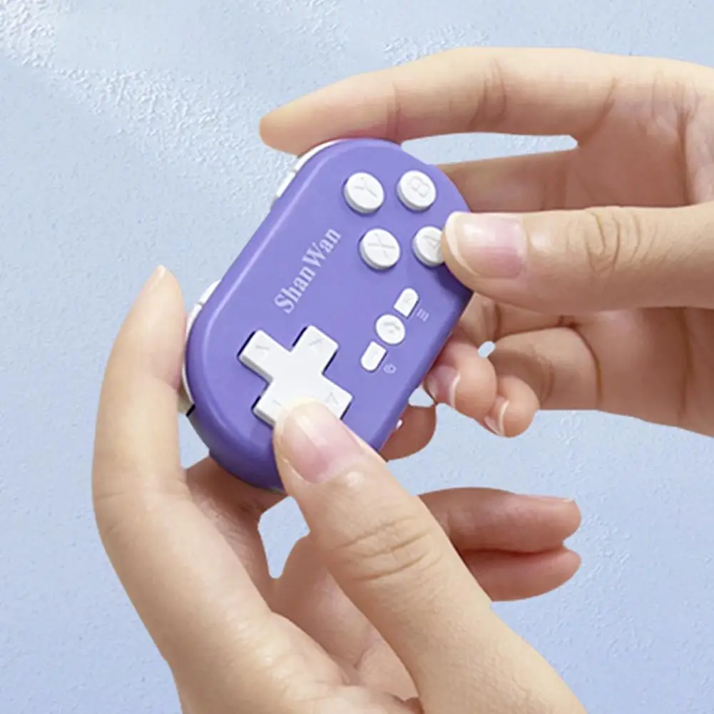 For Q36XDV Mini Game Controller Portable Pocket Controller Console Ribbons Hand With Handheld Shank Game Q8T8