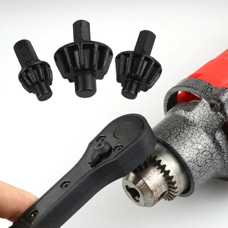 2 in 1 Detachable Head Key Ratchet Wrench Drill Chuck Torque Spanner for Quick Change Drill Bit Fittings Screw Hand Tools