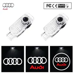 Proyector de luz Led fantasma para puerta de coche, luz de bienvenida adecuada para Audi A3, A4, B5, B6, 8p, 8v, 8l, A5, A6, C6, C5, A1, A7, A8, Q2, Q3, Tt, Rs3, 1 paquete