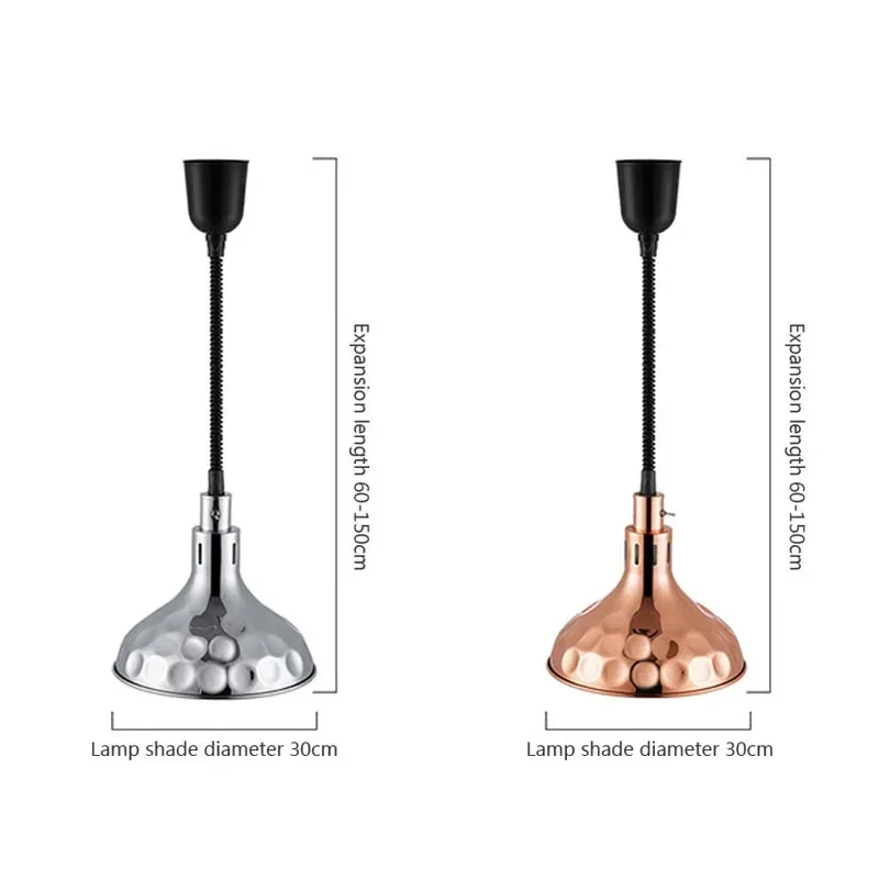 Telescopic Food Heat Preservation Pendant Light Adjustable Kitchen Fixtures Restaurant Buffet Heat Chandelier Electric Heat Lamp