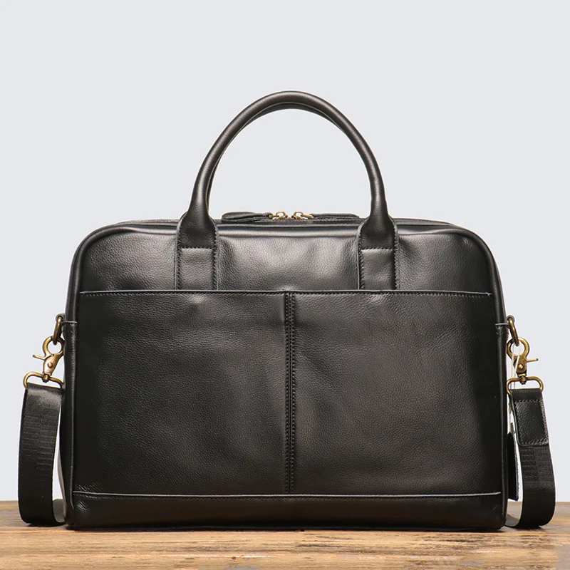 Leath focus Echt leder Aktentaschen Laptop Umhängetaschen für Männer Vintage Business Work Handtasche leichte Tasche