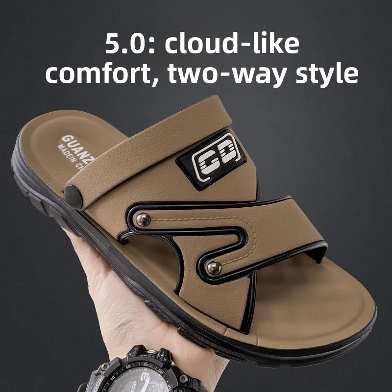 Mens Sandals Summer Slippers Soft Sole Breathable Non Slip Wear Resistant Outdoor Thick Bottom High End Casual Beach Shoes