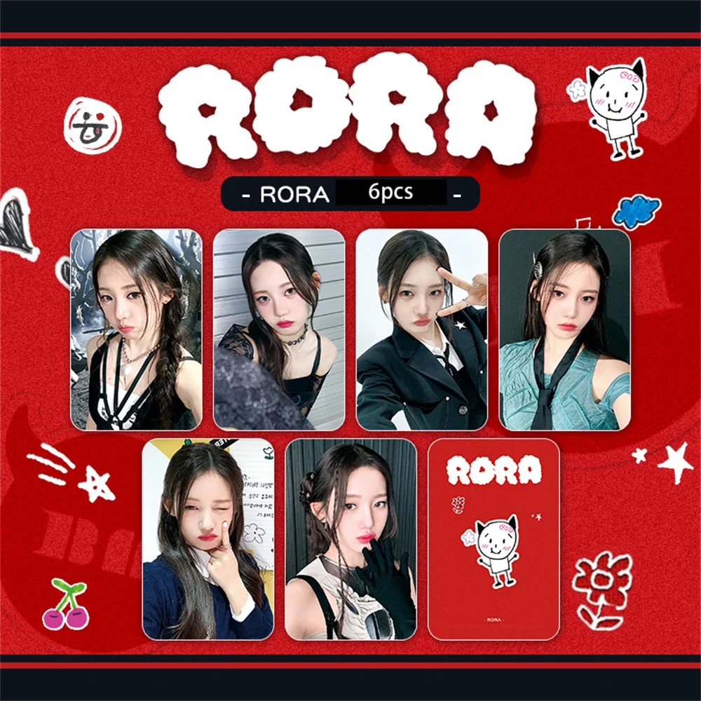 6pcs/Set Kpop BABYMONSTER Card Korean Style LOMO Card Double Sides Printing Bright Film AHYEON RORA RUKA RAMI Fans Collection