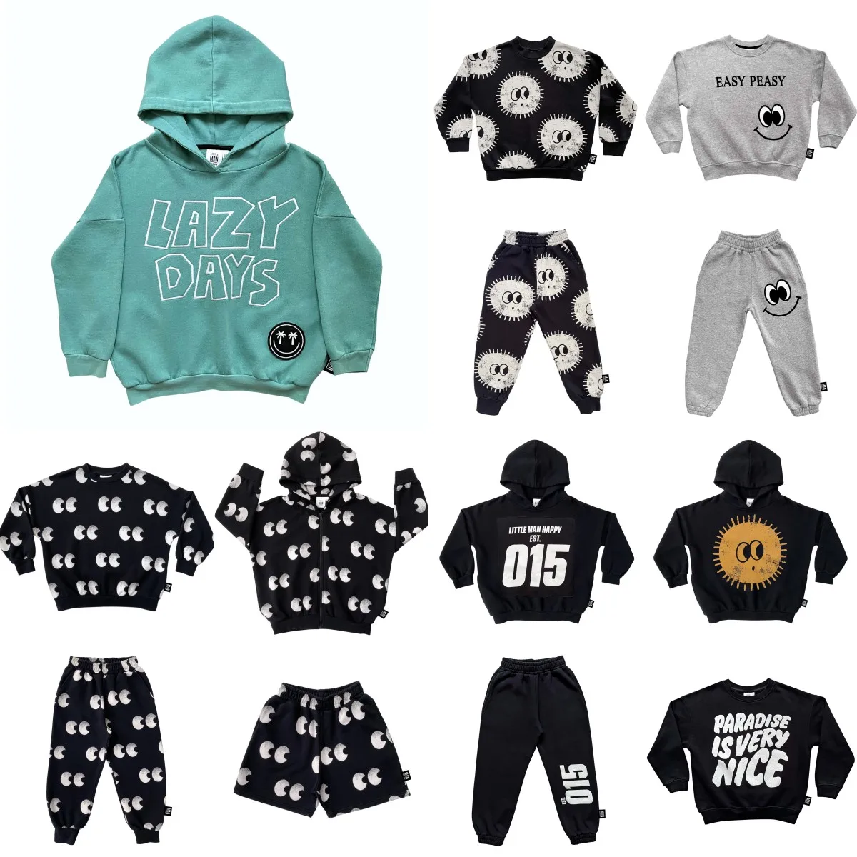 

AW24 LMH Kids Sweatshirts And Pants Clothing Sets Toddler Baby Boys Girls Cute Print Sweaters Cotton Hooded Tops Clothes