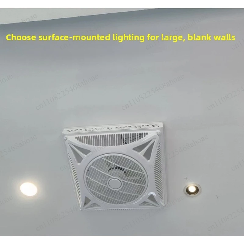 600*600mm Embedded Gypsum Board Ceiling Circulation Fan, Built-in Remote Control Commercial Silent Air Circulator