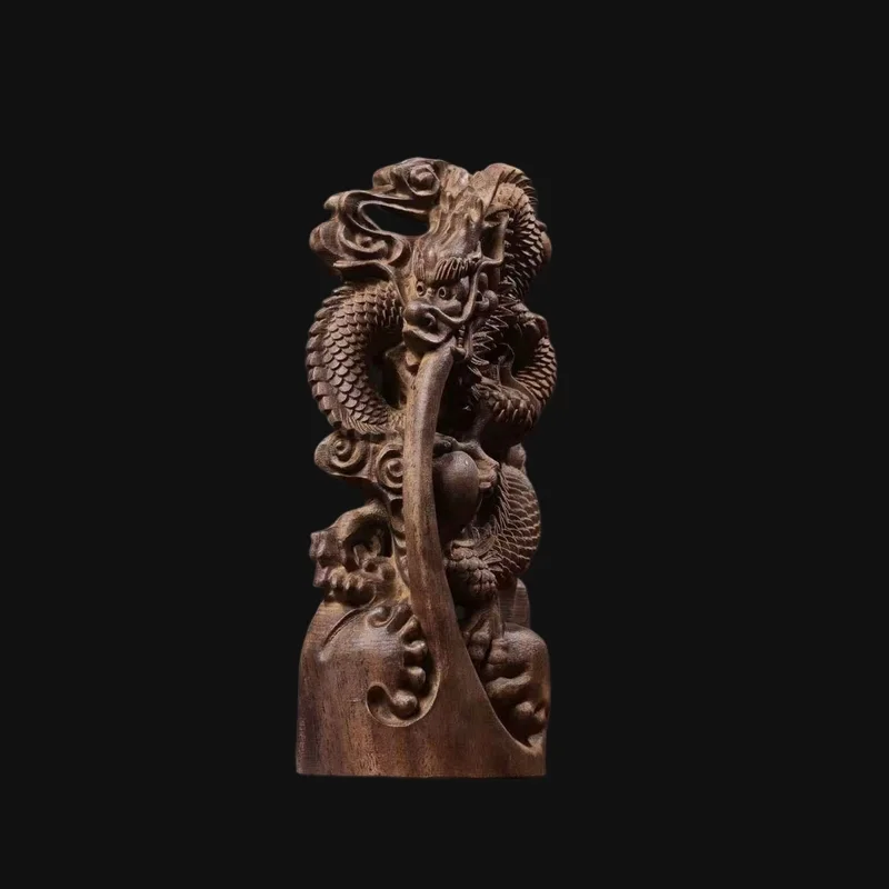 Hand-Cast Premium Metal Dragon Statue - 10.6