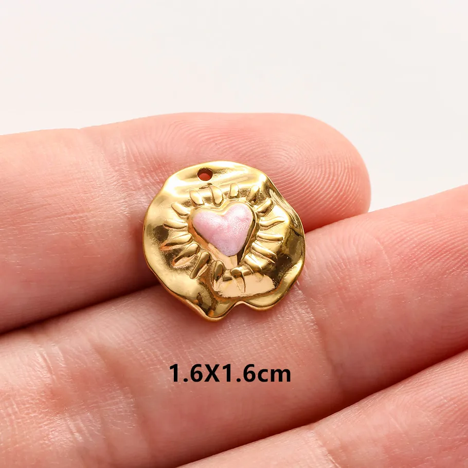 5 Stück/Lot Niedliche Engelsflügel Mädchen-Anhänger in Goldfarbe aus Edelstahl Kreuzanhänger für Schmuckherstellung DIY Ohrringe Halskette Schlüsselanhänger – Detail 12