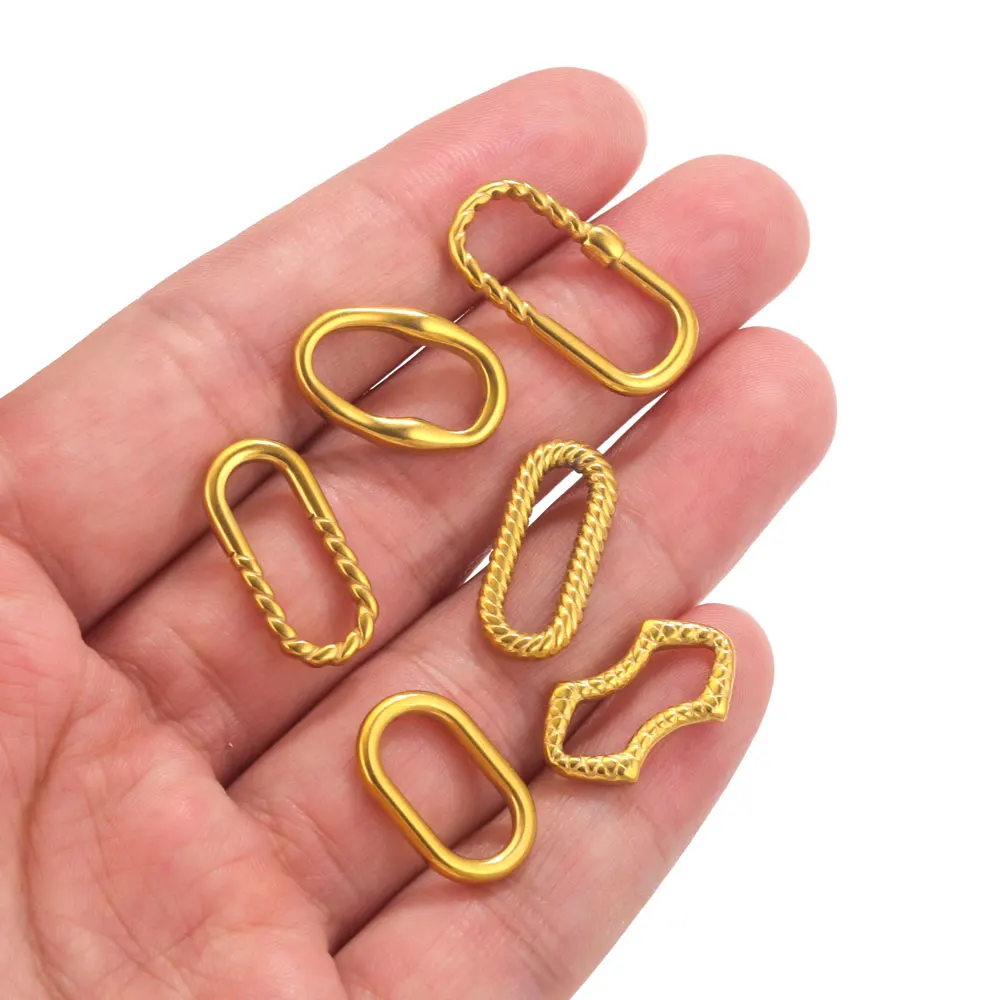 10pcs Gold Plated Stainless Steel Bezel Blank Charms Connectors For Earrings Necklaces finding DIY Jewelry Making Supplies Parts