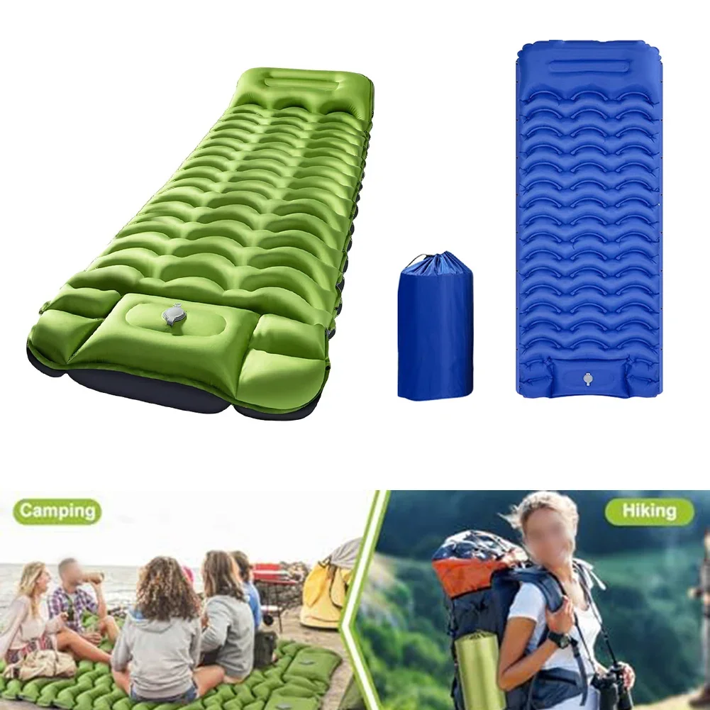 

Portable Inflatable Sleeping Pad with Quick Foot Pump for Camping and Hiking Lightweight and Comfortable Design