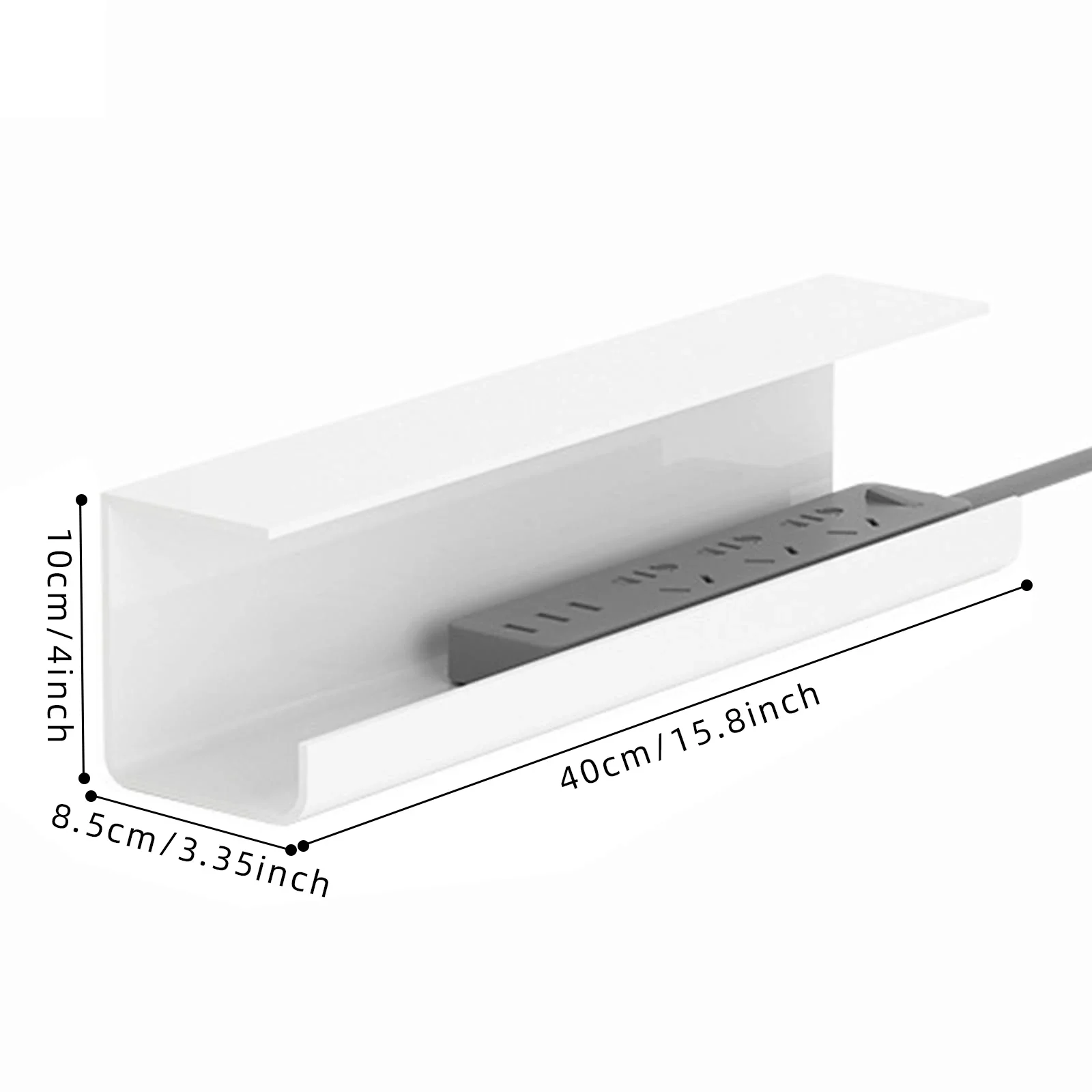 No-Screw Under Desk Cable Management Tray - Self-Adhesive Installation, Cable Management, Cable Management Under Desk