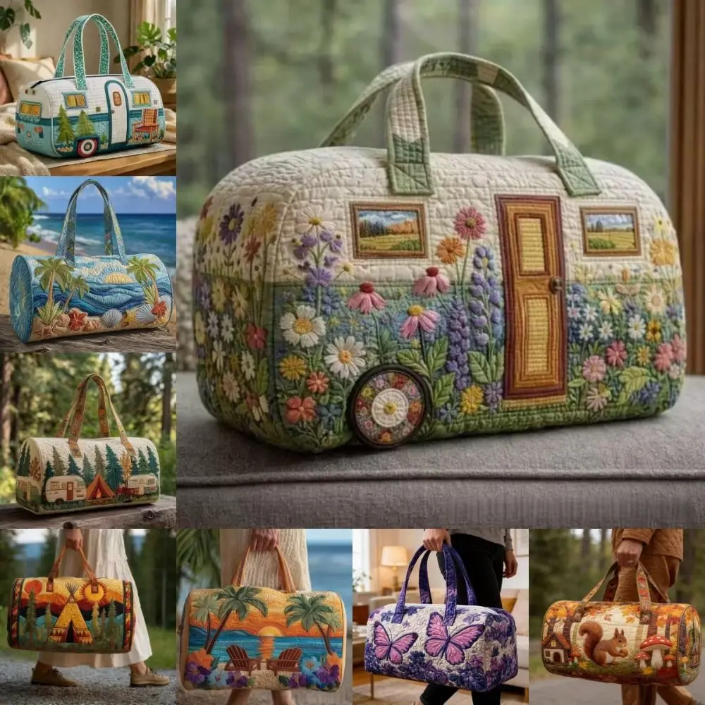 3D Digital Print Sports Short Bag Polyester Large Capacity Quilted Travel Bag Multi-functional 18x9x9 Fitness Short Bag