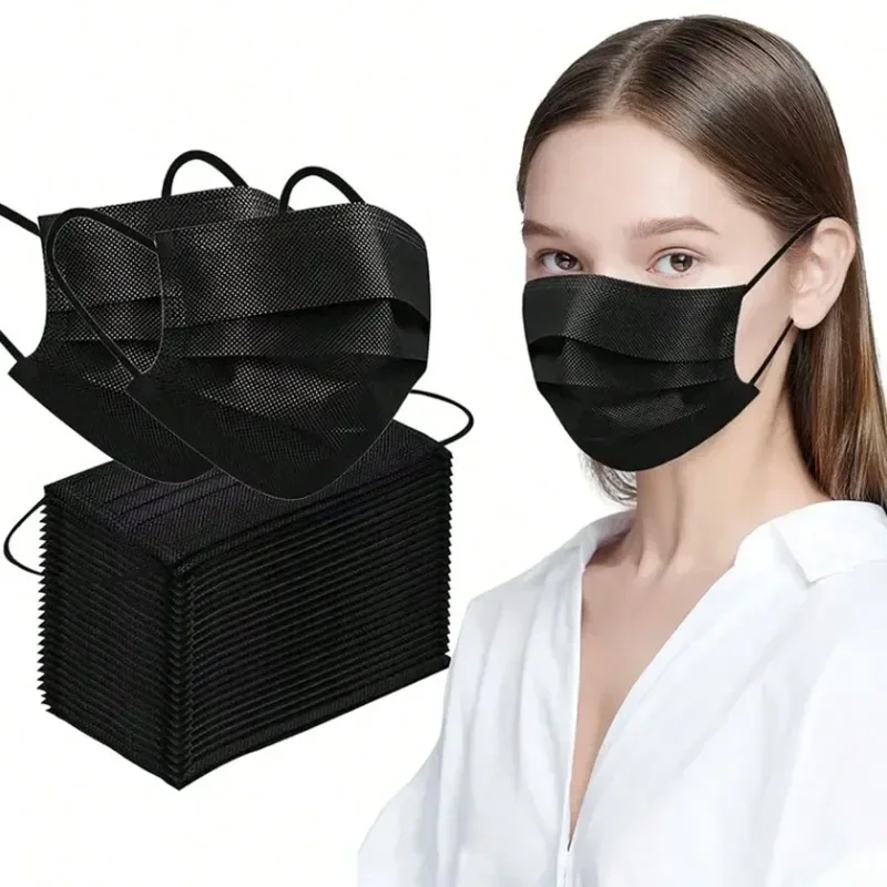 50 Pieces Disposable Masks With Adjustable Clips: Comfortable, Breathable, Skin-Friendly Fabric, Suitable For Home, School,