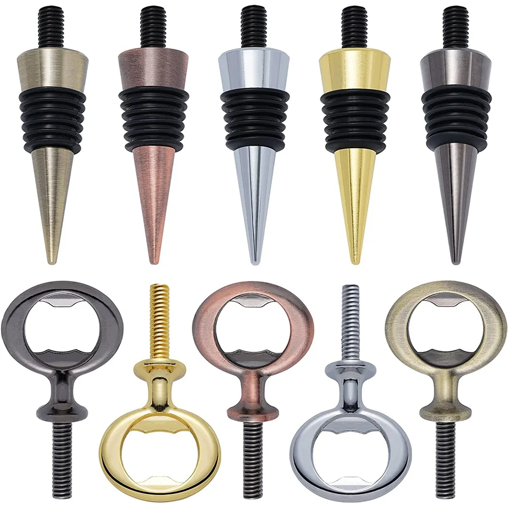 10 Pcs Metal Bottle Opener & Wine Stopper Blank Stainless Steel Flat Bottle Opener Inserts Kit Beer Opener Hardware