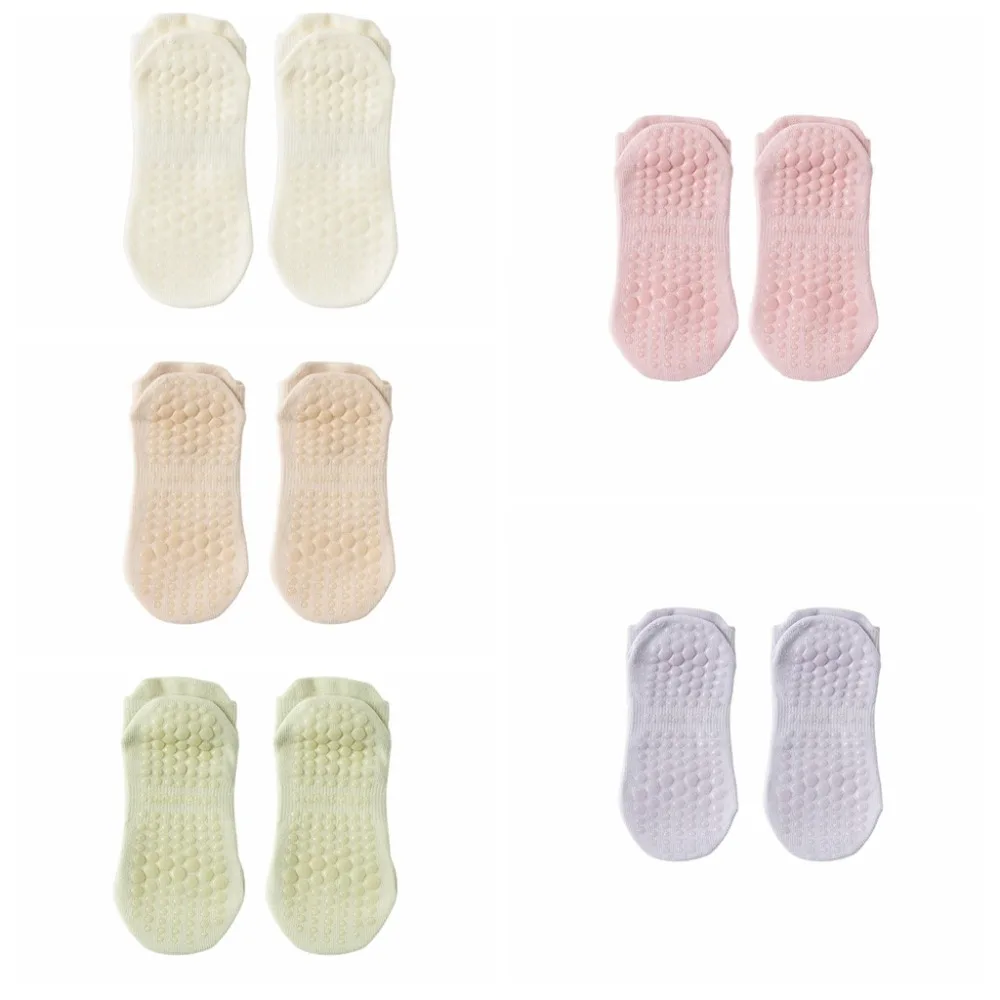 

5Pairs Simple Anti-Slip Fitness Socks Sweat-Absorbent Breathable Yoga Socks Women Sports Hosiery Short Tube Socks Women
