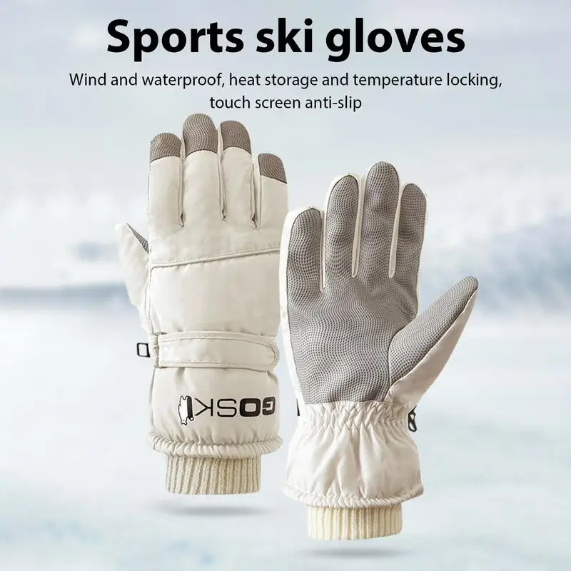 

Unisex Ski Gloves -30 Degree Snowboard Mittens Touchscreen Gloves Winter Snowmobile Motorcycle Waterproof Thermal Snow Gloves