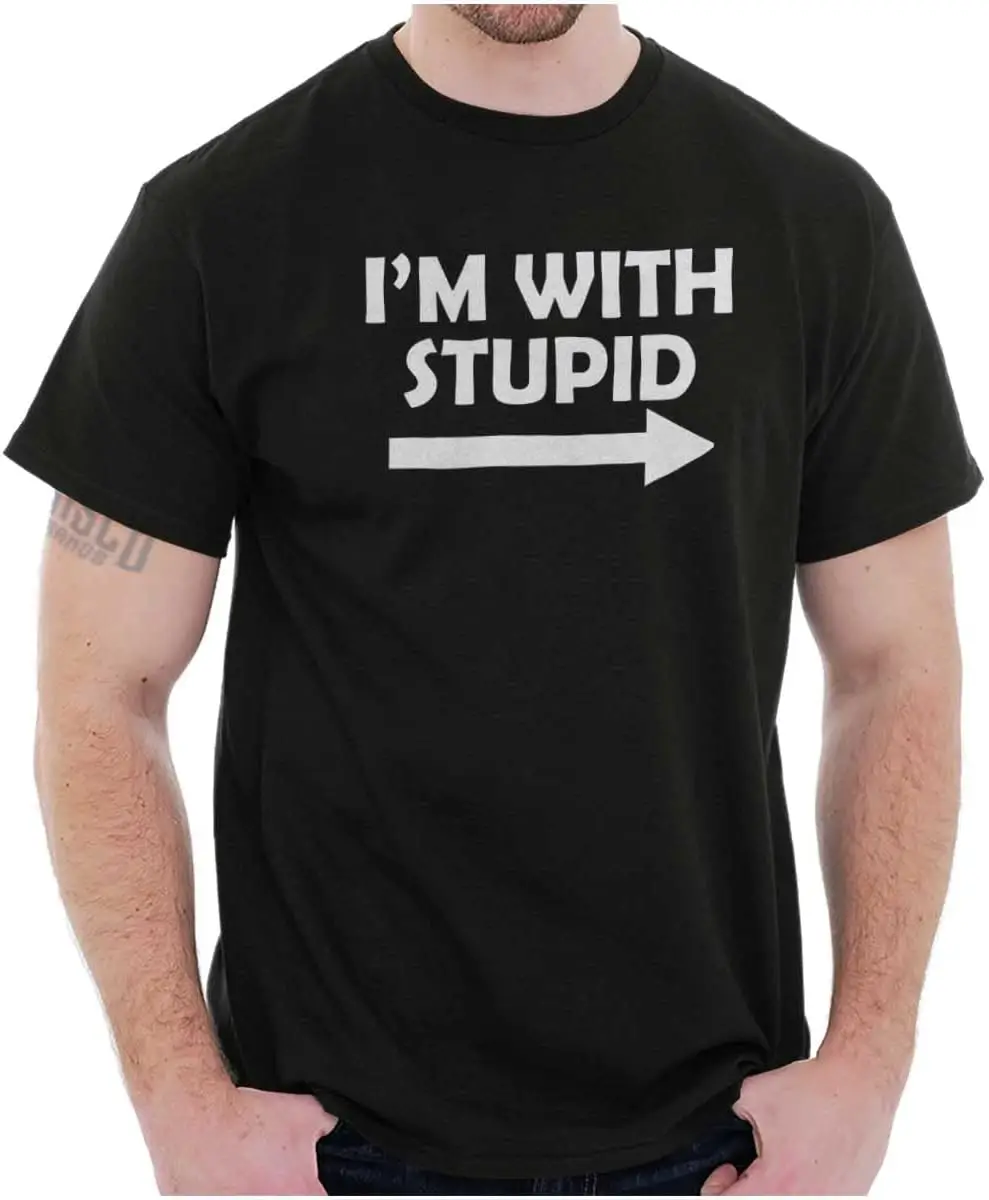 

Brisco Brands I'm with Stupid Best Friend BFF Goals Graphic T Shirt Men or Women