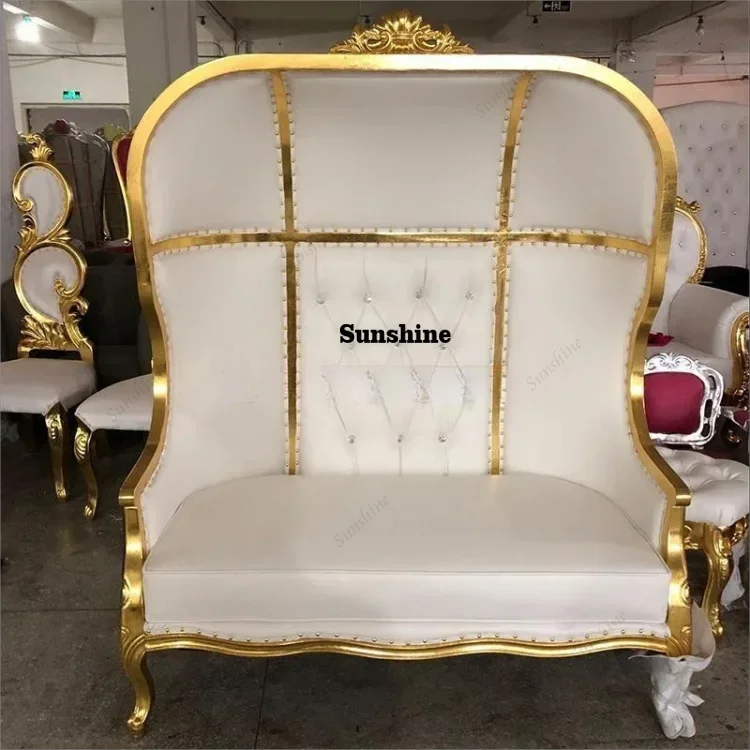 European Modern Style Banquet Wedding Furniture Hotel Luxury Crown Royal Princess High Back Gold Silver Throne Thrown Chairs