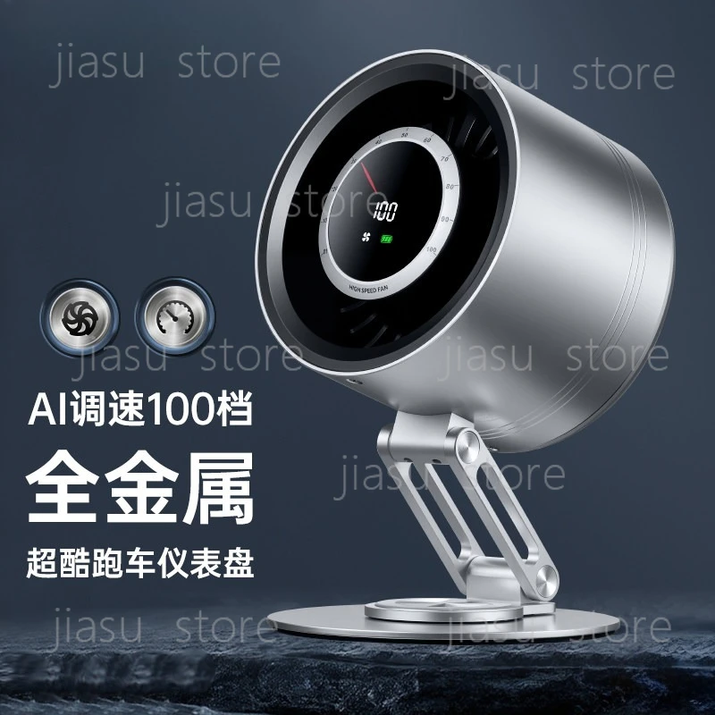 

Mave 2026 New Metal Fan, 360° Rotatable Foldable Quiet Turbo Fan, USB Rechargeable Portable Air Circulator for Office Bedroom